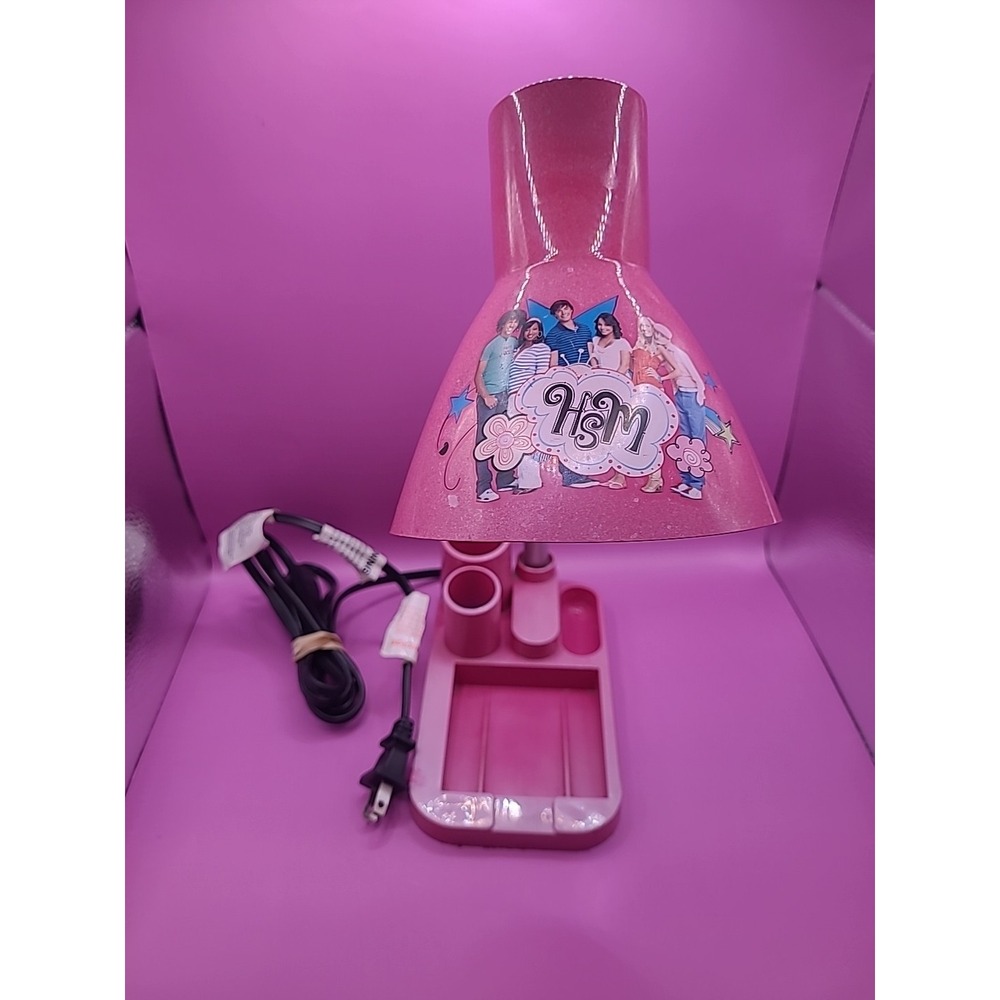 Rare Vintage Disney High School Musical Pink Desk Lamp Organizer Tested